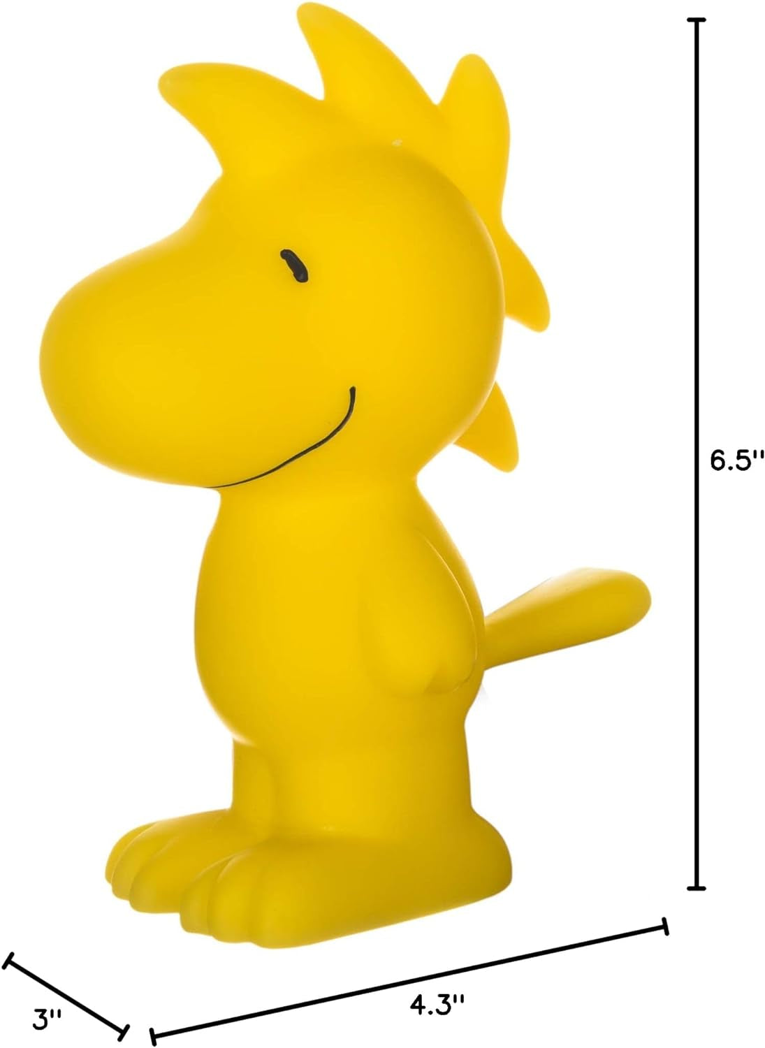 Charlie Brown Woodstock Vinyl Squeaker Dog Toy - Fun and Cute Vynil Toys for Aggressive Chewers - Officially Licensed, 5.5 Inch