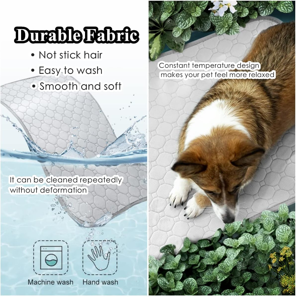 Pet Cooling Mat, X-Large, 3-4 Degree Cooler, No Water or Electricity Needed, Portable and Foldable, Safe for Dogs and Cats, Non-Irritating, Easy to Use, 3 Years Warranty