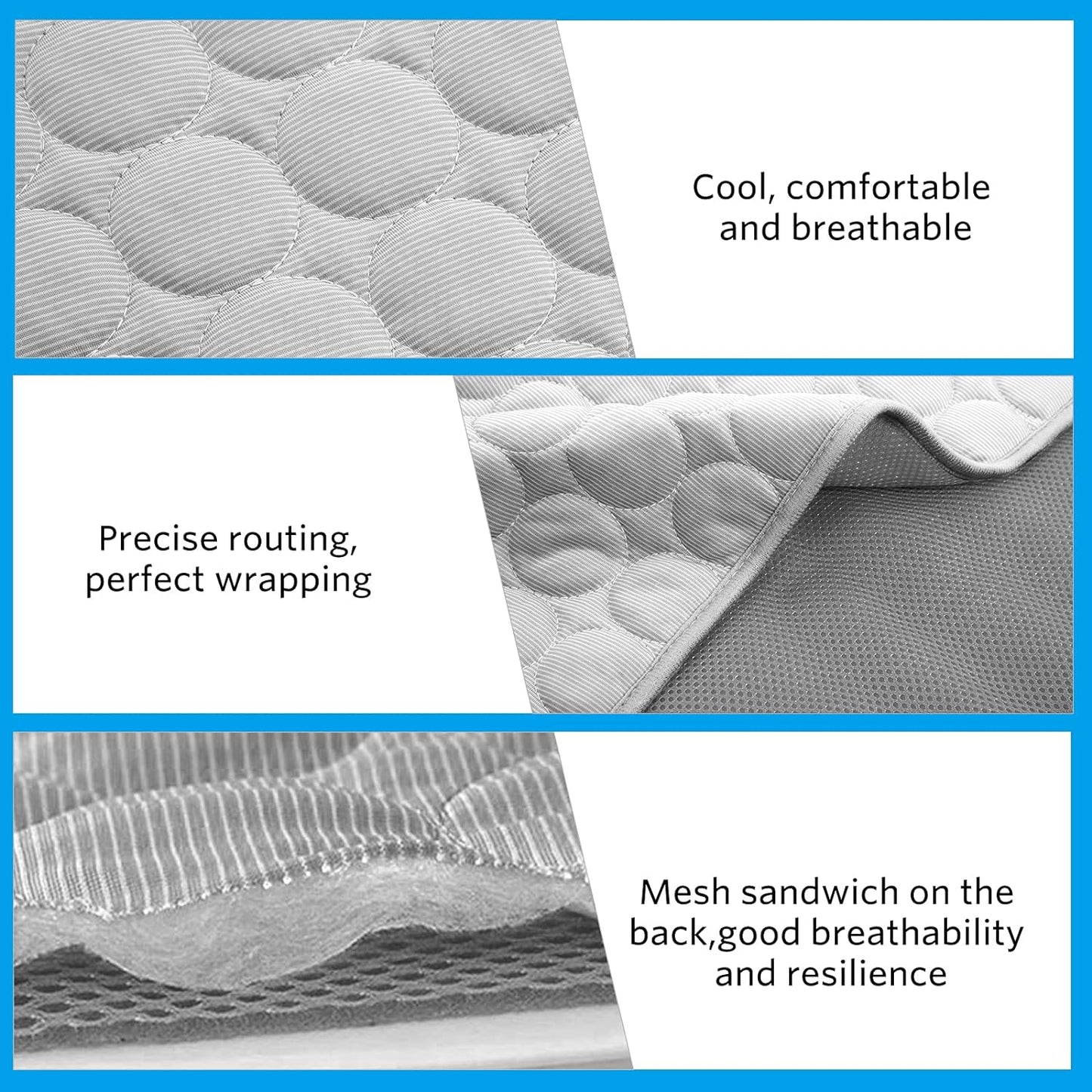 Pet Cooling Mat, X-Large, 3-4 Degree Cooler, No Water or Electricity Needed, Portable and Foldable, Safe for Dogs and Cats, Non-Irritating, Easy to Use, 3 Years Warranty