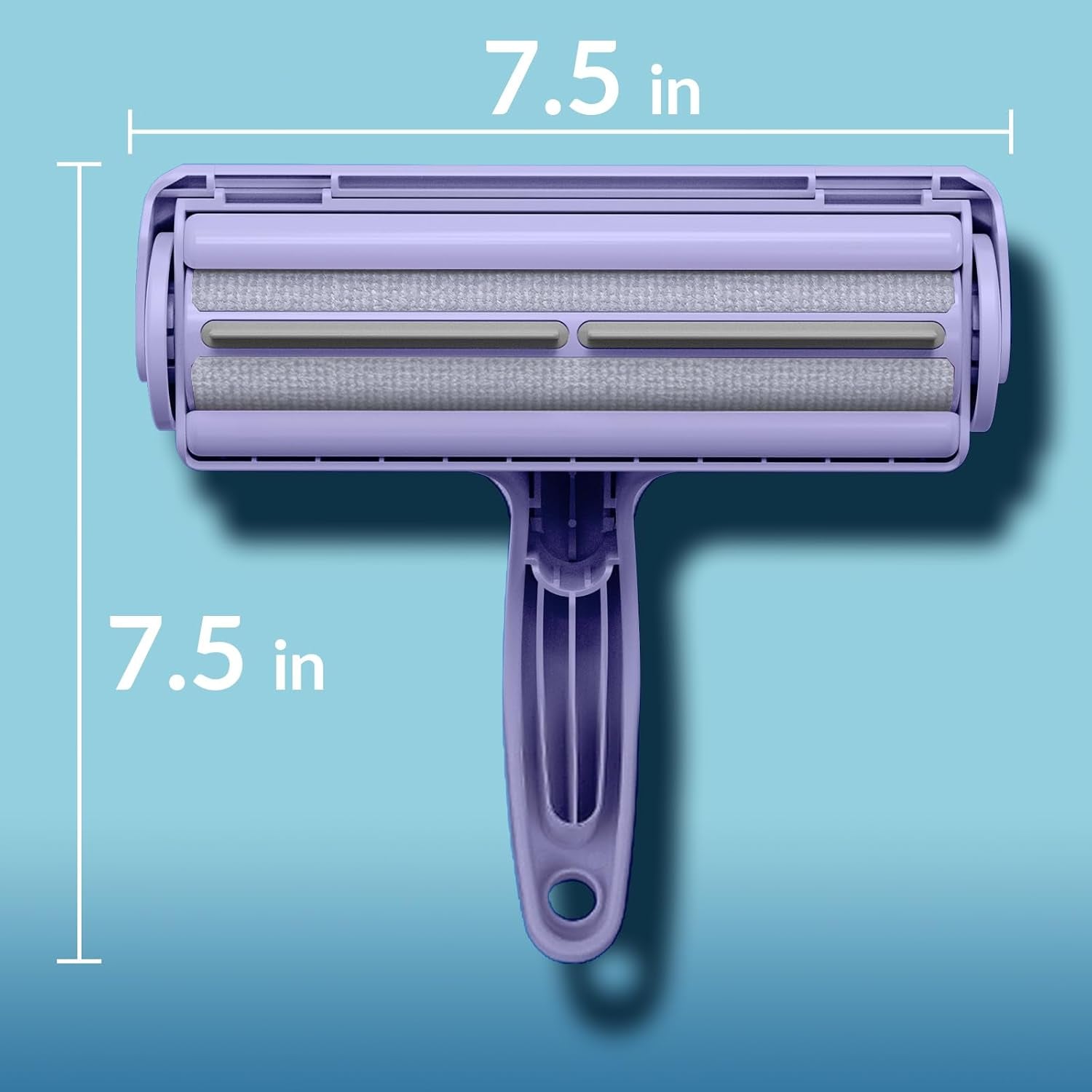 Pet Hair Remover Roller - Dog & Cat Fur Remover with Self-Cleaning Base - Efficient Animal Hair Removal Tool - Perfect for Furniture, Couch, Carpet, Car Seat, Purple